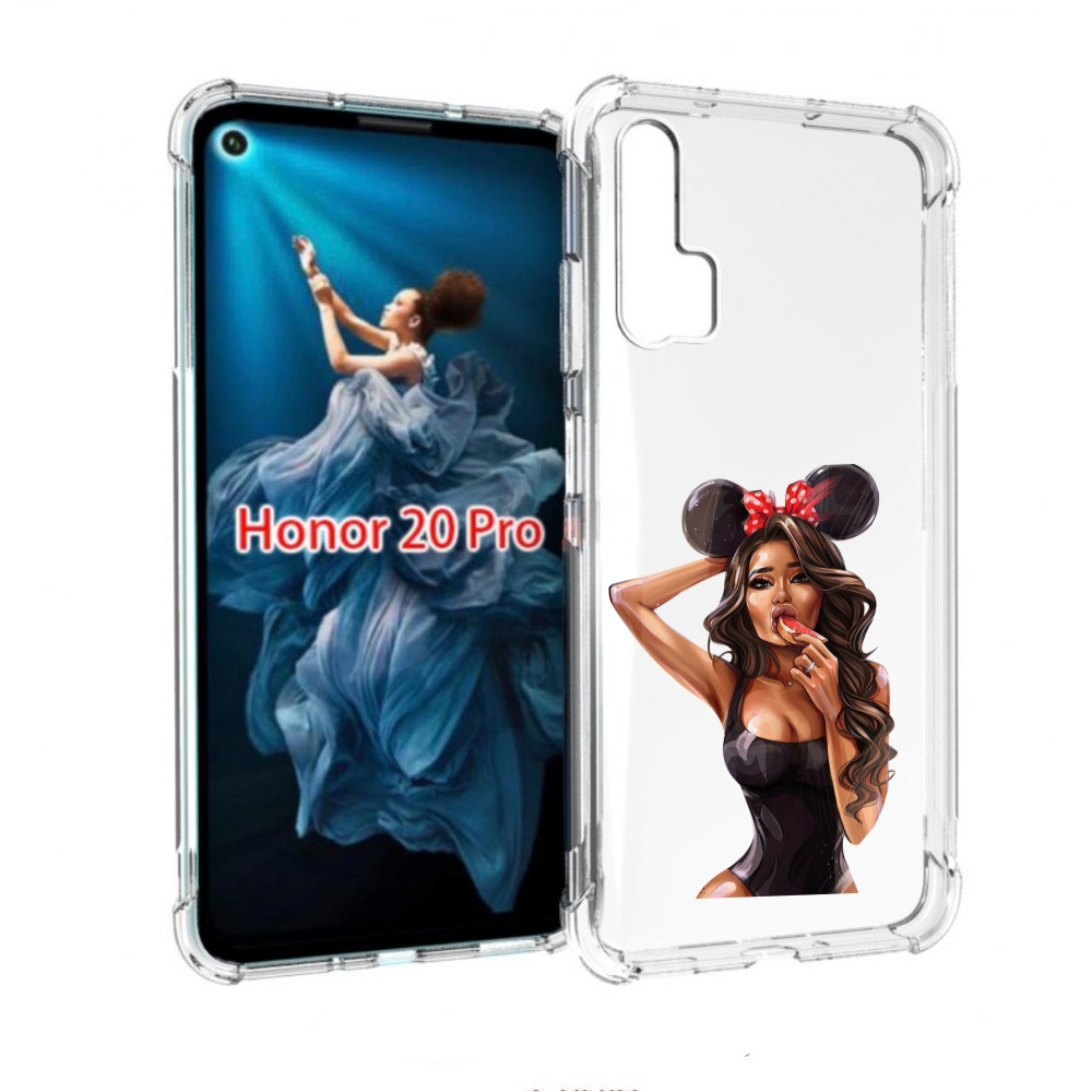 

Чехол бампер MyPads девушка-с-грейпфрутом женский для Honor 20 P, Прозрачный, Tocco