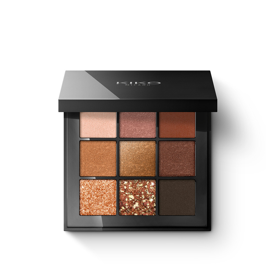 

Тени Kiko Milano Glamour multi finish eyeshadow palette 02 Sunset Vibes, GLAMOUR MULTI FINISH EYESHADOW PALETTE