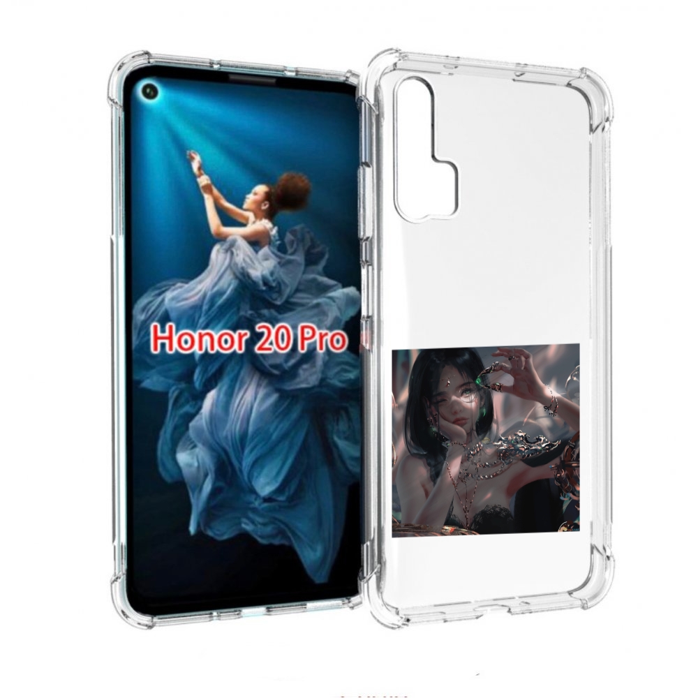 

Чехол бампер MyPads девушка-с-алмазом для Honor 20 Pro противоуд, Прозрачный, Tocco