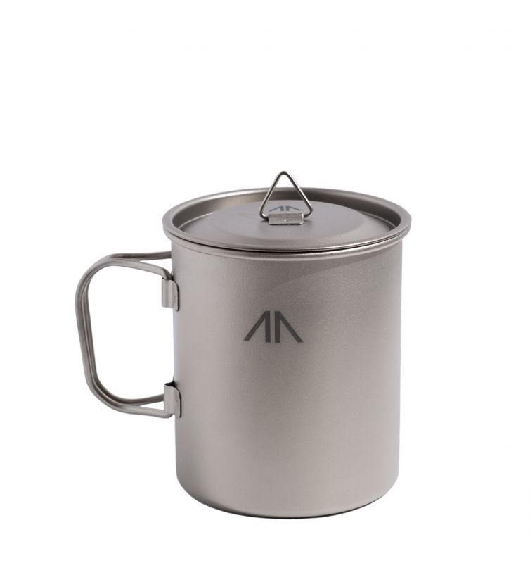 Кружка Goraa Single-Wall Titanium Mug With Folding Handle And Lid 300 мл