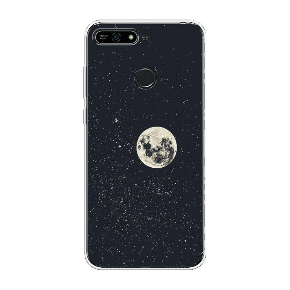 

Чехол на Honor 7A Pro "Полнолуние", Красный, 65450-2