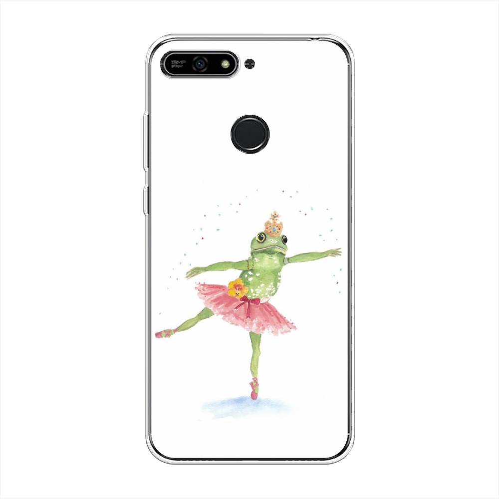 

Чехол на Honor 7A Pro "Лягушка-балерина", Зеленый, 65450-4