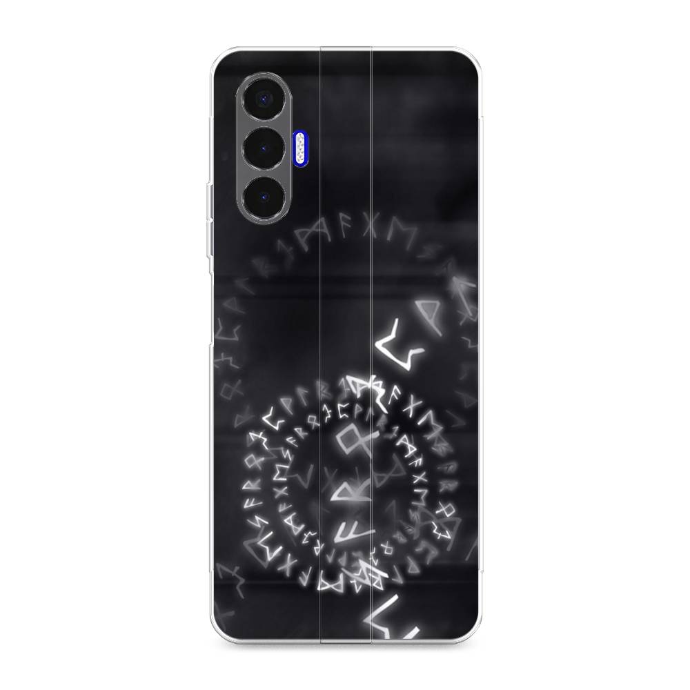 

Чехол для Tecno Pova 3 "Руны", Серый;черный, 301550-3