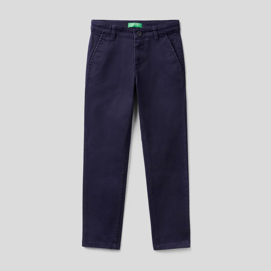 

Брюки детские для мальчиков United Colors of Benetton Slim fit 23A_4HM6CF011_252 синие L, Синий, 23A_4HM6CF011