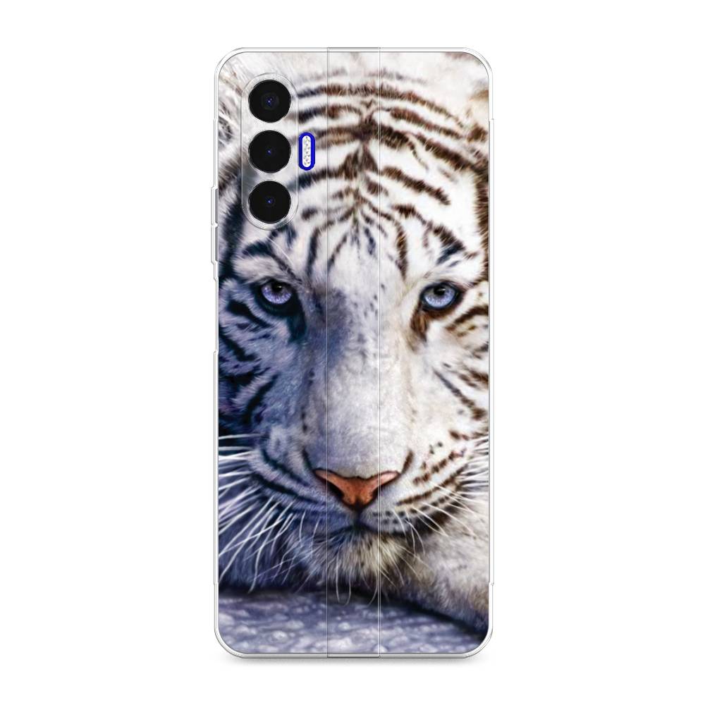 

Чехол для Tecno Pova 3 "Бенгальский тигр", Коричневый;белый, 301550-1