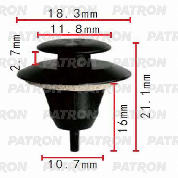 

Клипса Автомобильная PATRON P370278