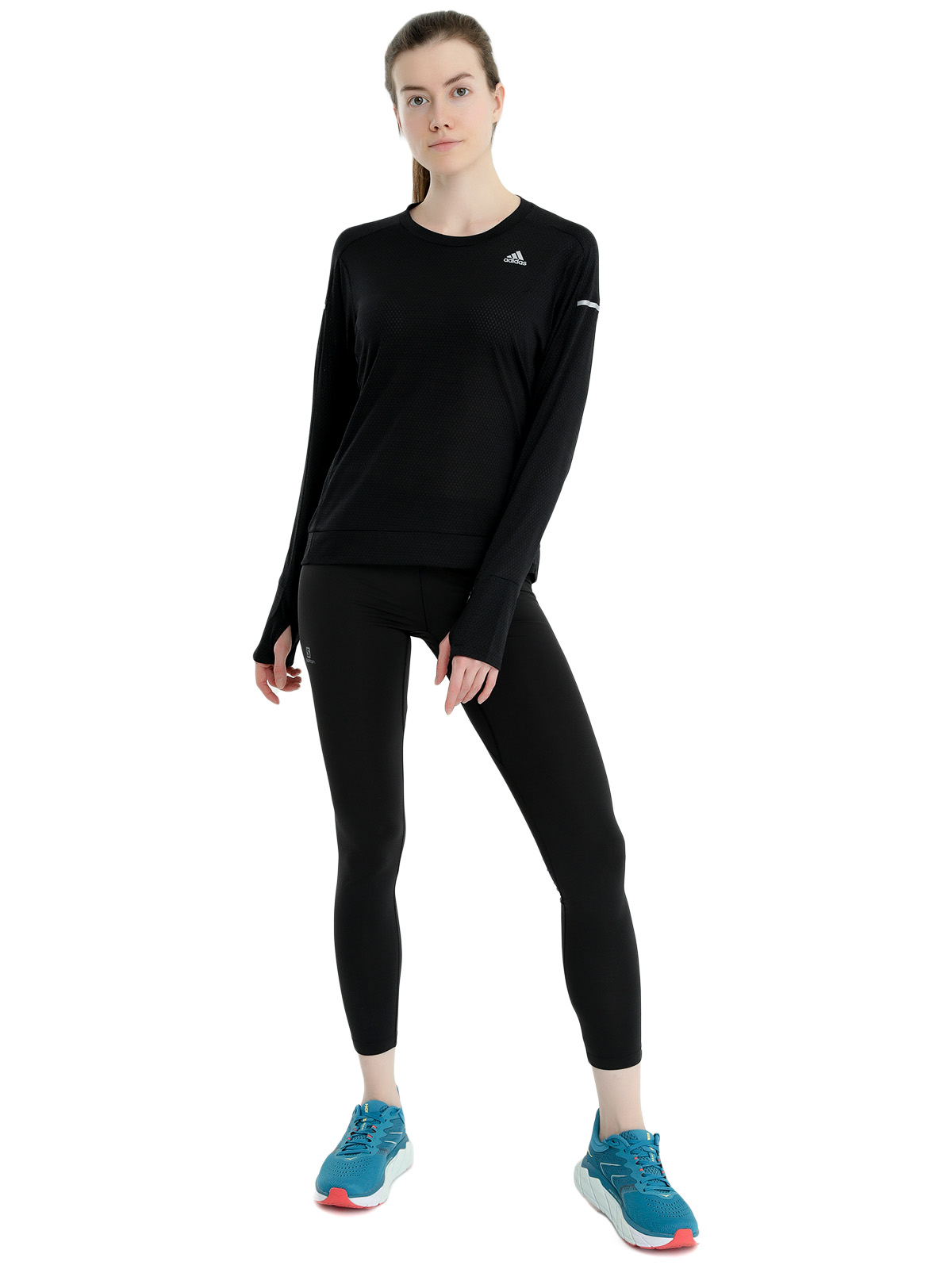фото Лонгслив женский adidas gk3764 черный 46