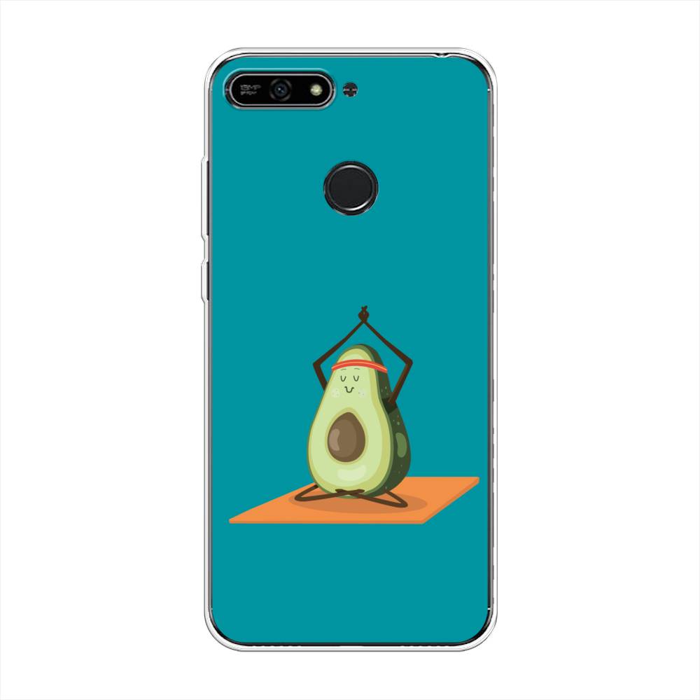 

Чехол на Honor 7A Pro "Расслабься с авокадо", Голубой, 65450-6