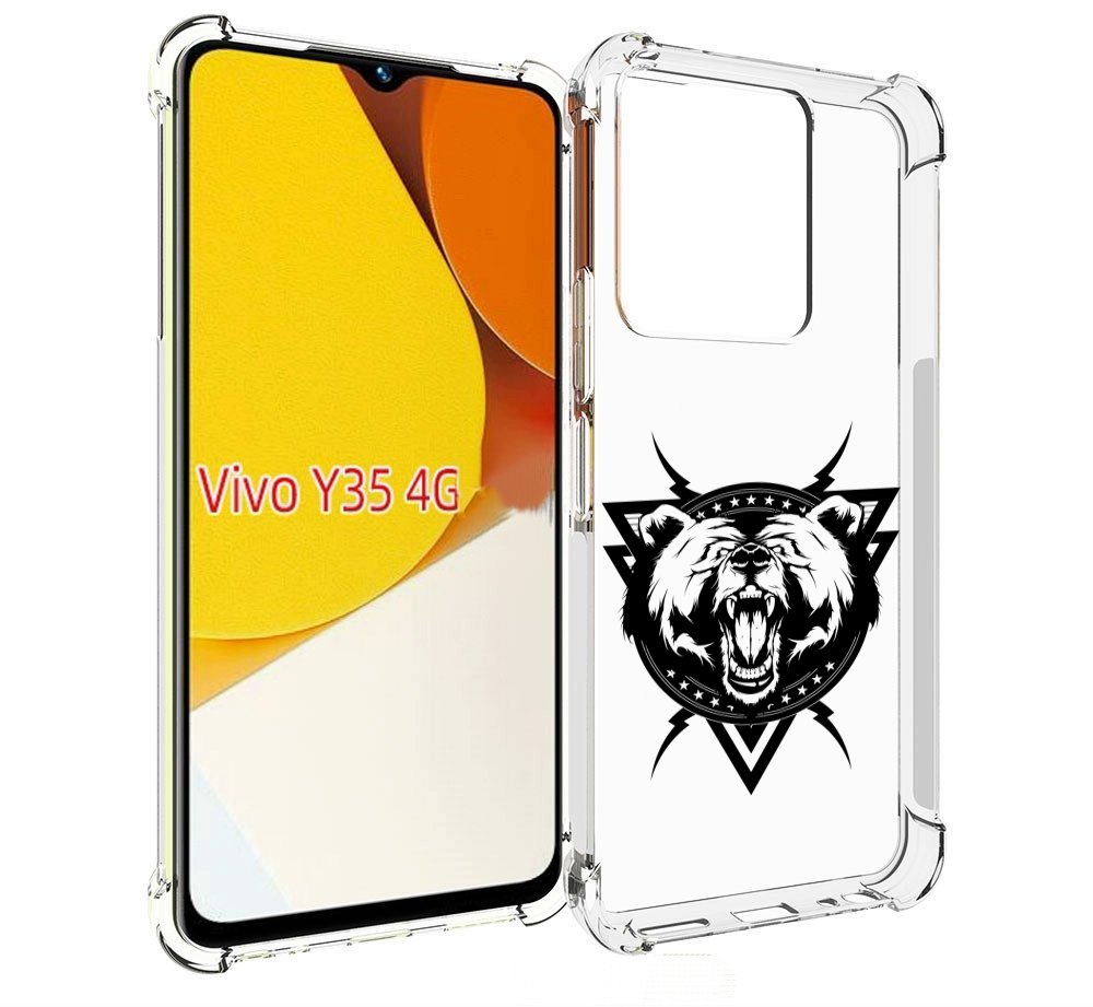 

Чехол MyPads медведь в треугольнике для Vivo Y35 4G 2022 / Vivo Y22, Прозрачный, Tocco