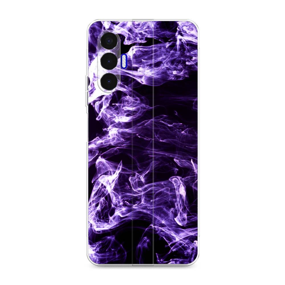 

Чехол для Tecno Pova 3 "Фиолетовый дым", Фиолетовый;белый;черный, 301550-3