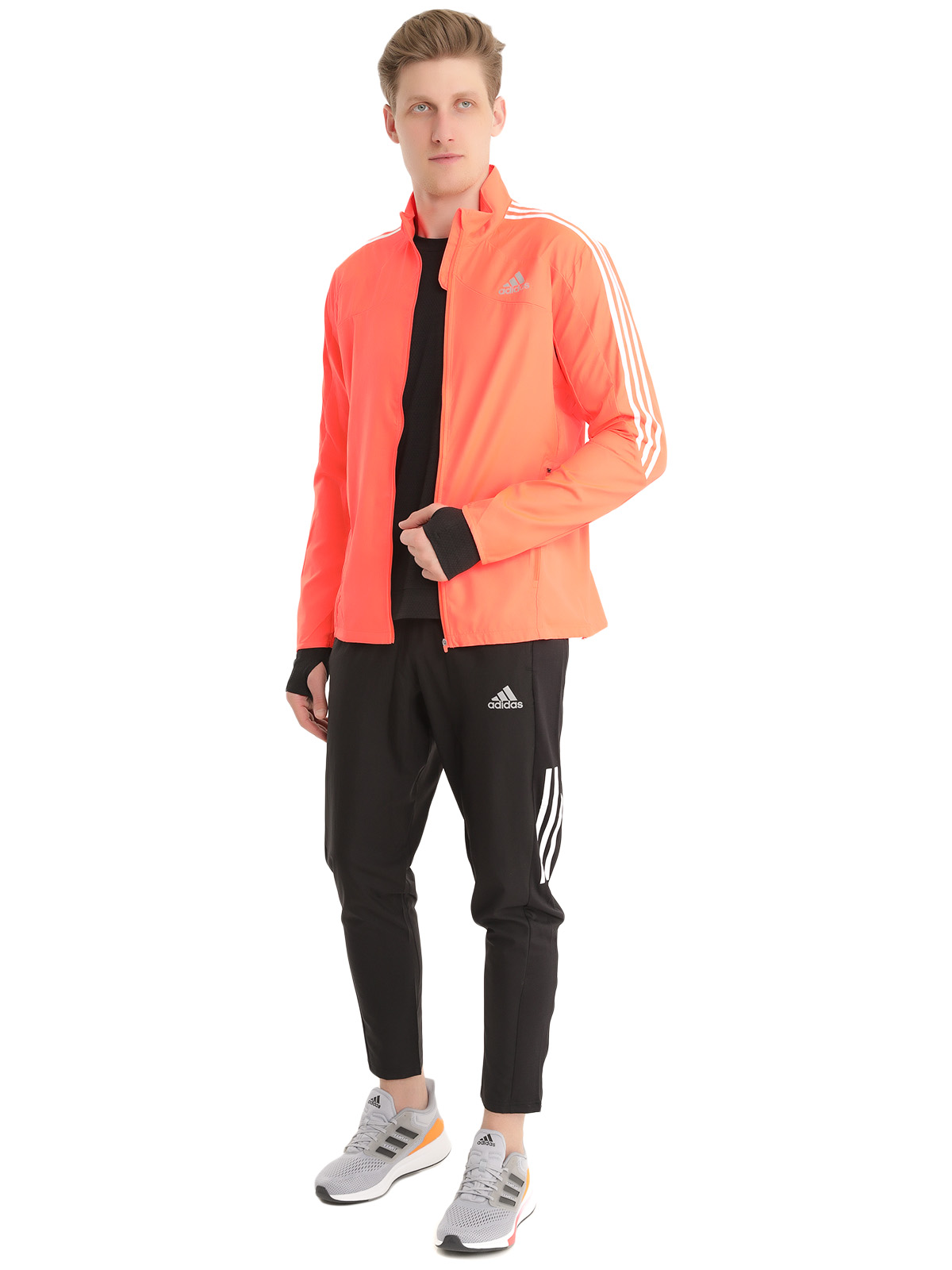 Спортивная ветровка мужская Adidas H34546 оранжевая 52; 54