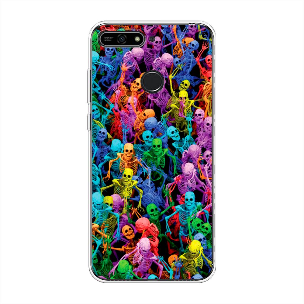 

Чехол на Honor 7A Pro "Вечеринка скелетов", Фиолетовый;желтый;оранжевый, 65450-6