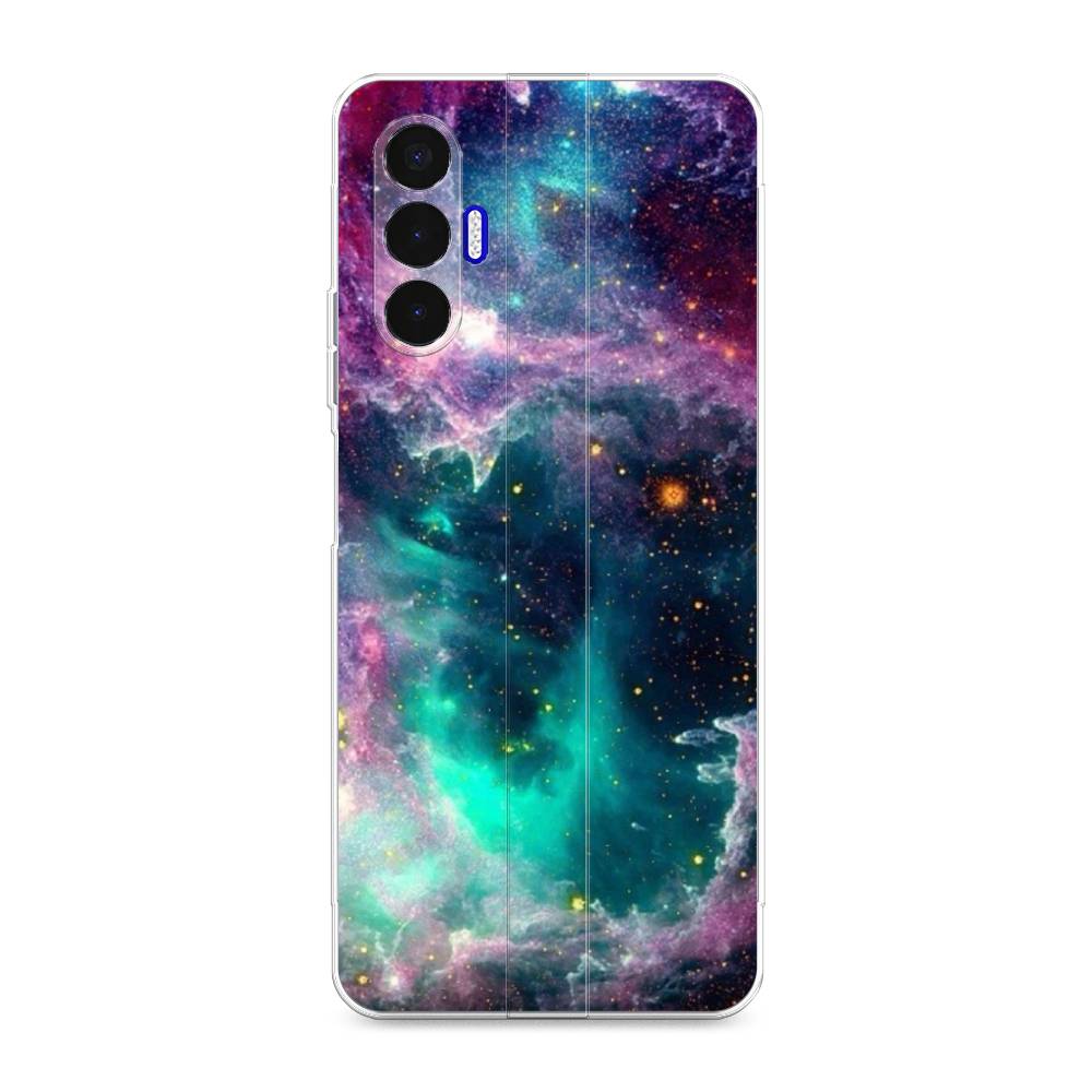 

Чехол для Tecno Pova 3 "Звездные облака", Розовый;бежевый, 301550-2