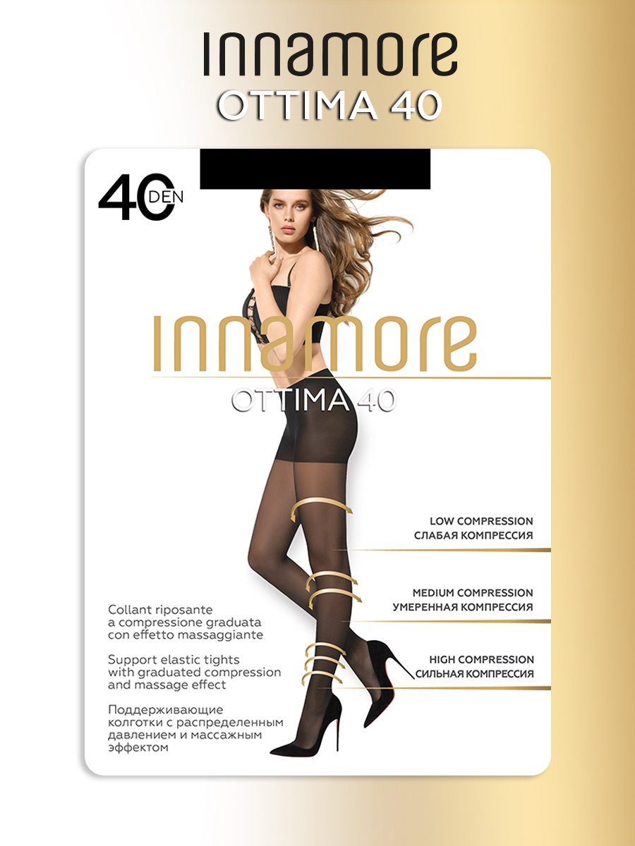 

Колготки женские Innamore Ottima 40 черные 3, Черный, Ottima 40