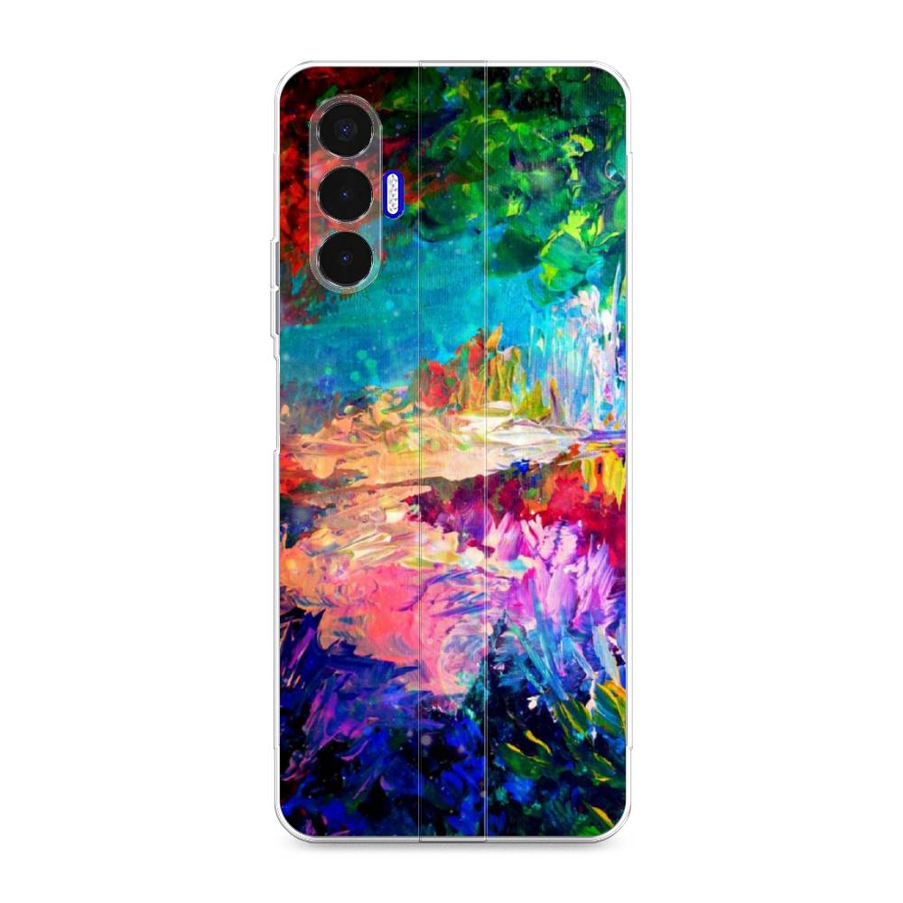 

Чехол для Tecno Pova 3 "Лес-гуашь", Синий;розовый;зеленый, 301550-4