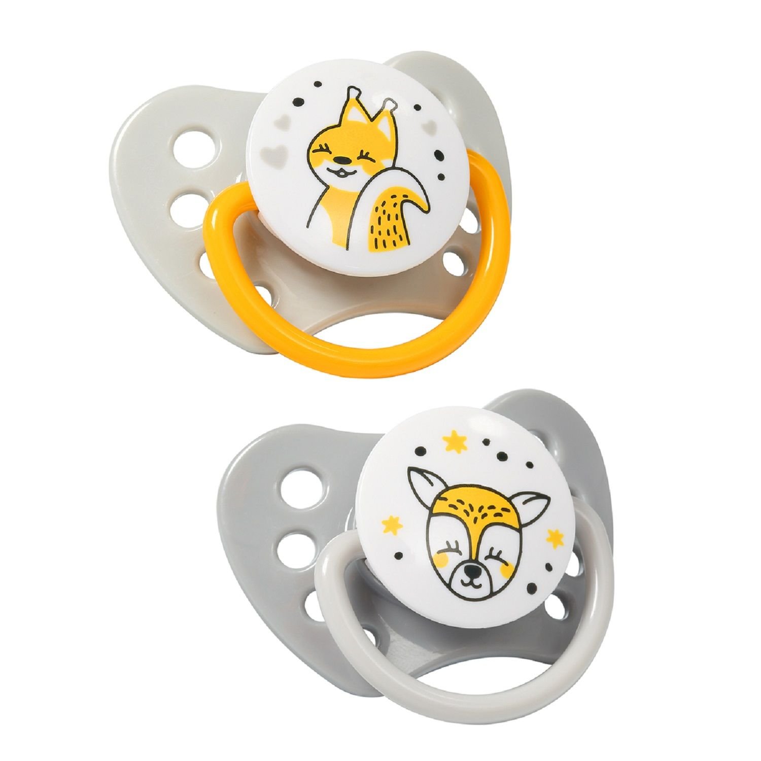 

Пустышки силиконовые Babyono Natural nursing 3-6 месяцев 2 шт.