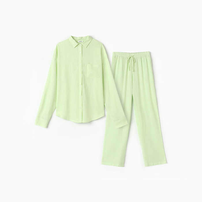 

Пижама женская KAFTAN BASIC зеленая 44-46 RU, Зеленый, BASIC
