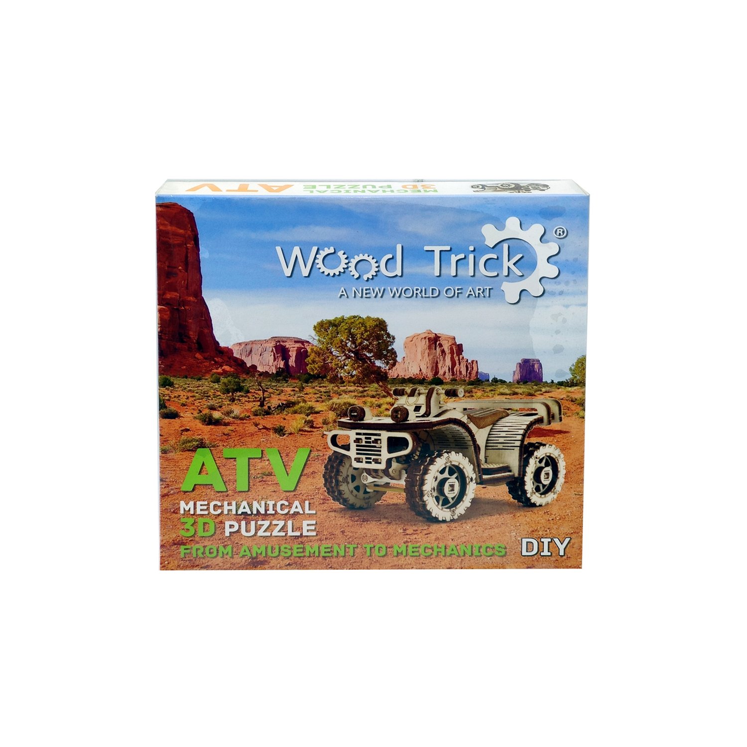 

Сборная деревянная модель Wood Trick Квадроцикл ATV, 57 деталей