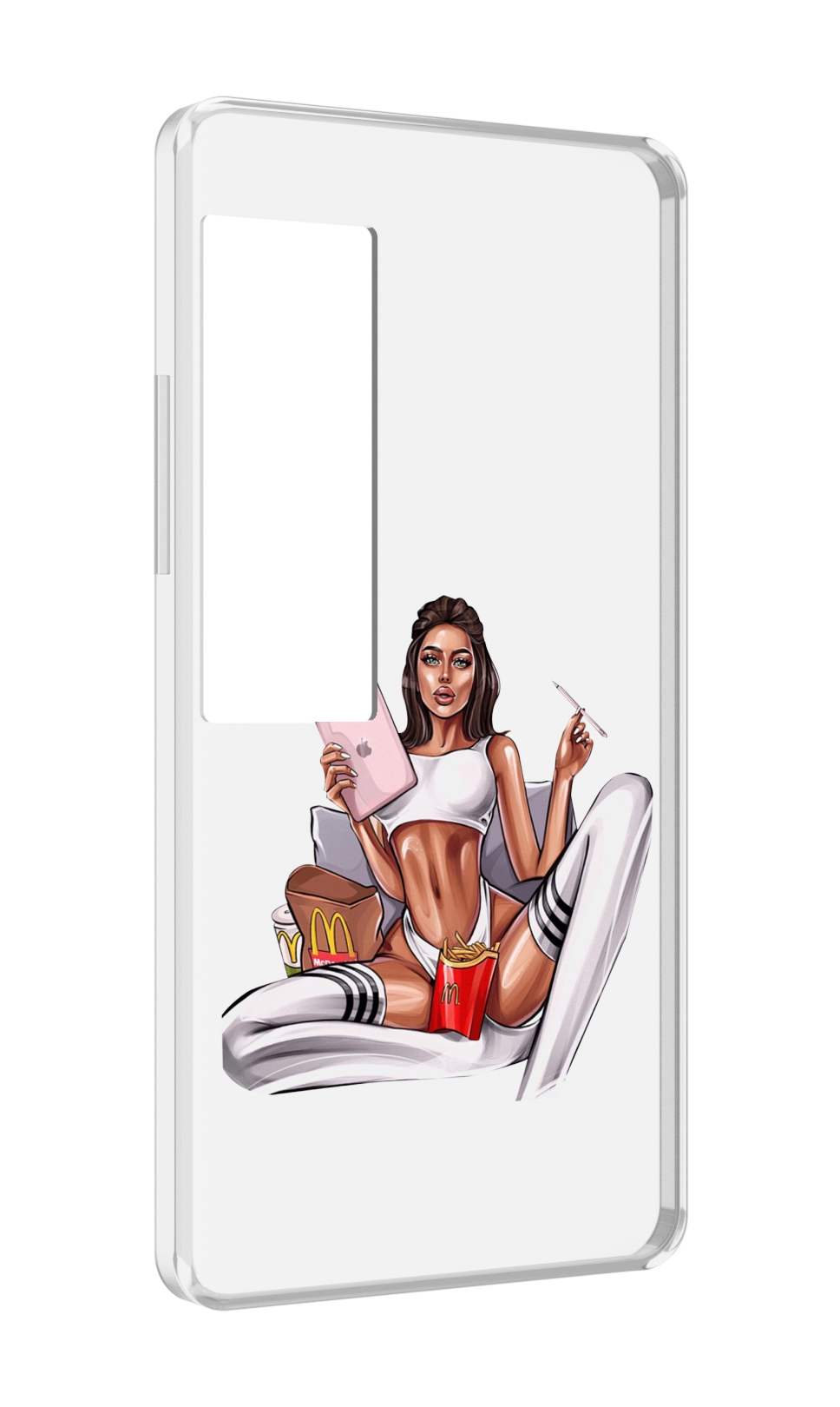 Чехол MyPads Модная-иллюстрация-девушки женский для Meizu Pro 7 Plus
