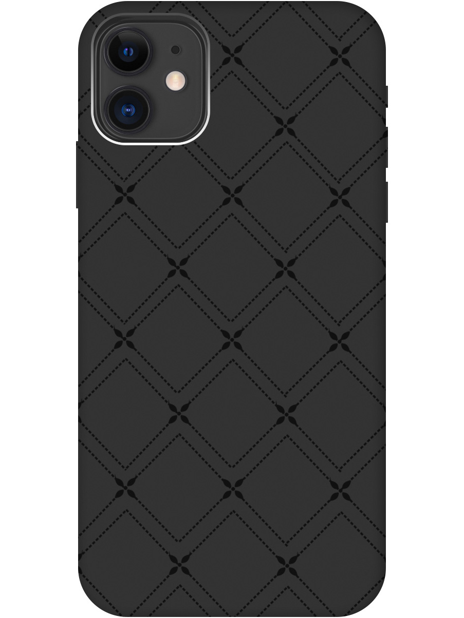 

Силиконовый чехол на Apple iPhone 11 с рисунком "Стильные линии" Soft Touch черный, 20000890