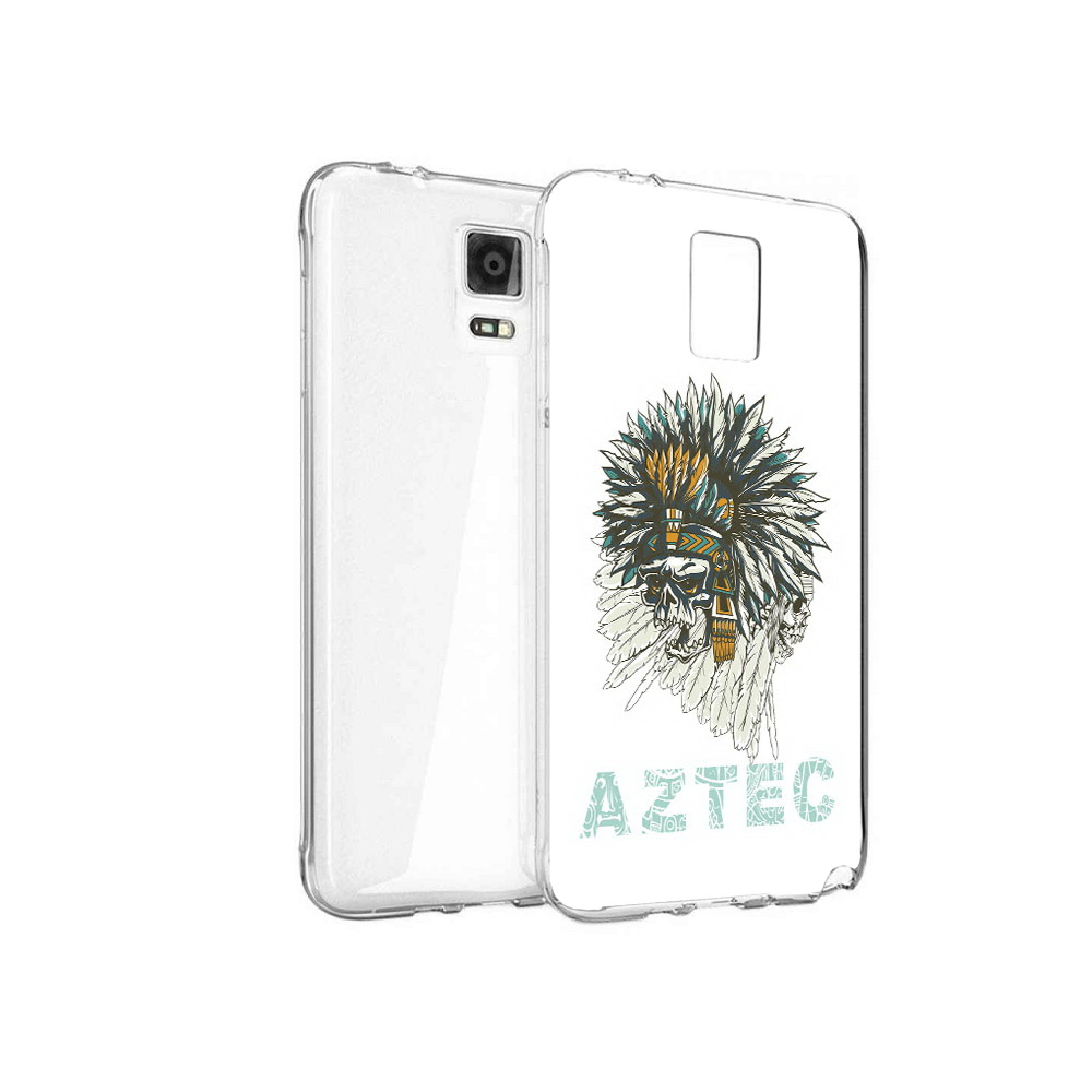 

Чехол MyPads Tocco для Samsung Galaxy Note 4 скелет индеец, Прозрачный, Tocco