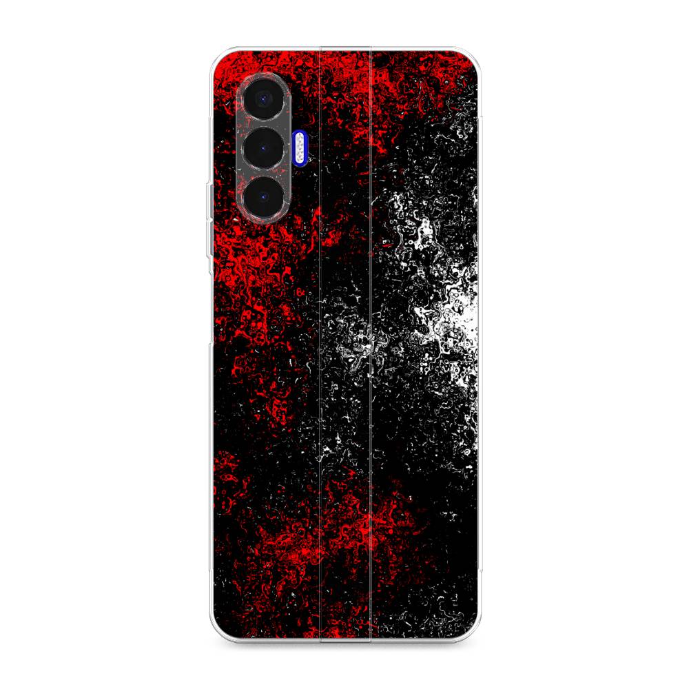 

Чехол для Tecno Pova 3 "Монотипия", Красный;черный;белый, 301550-3