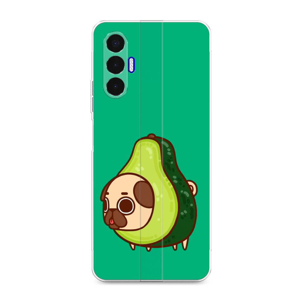 

Чехол для Tecno Pova 3 "Мопс авокадик", Зеленый, 301550-1