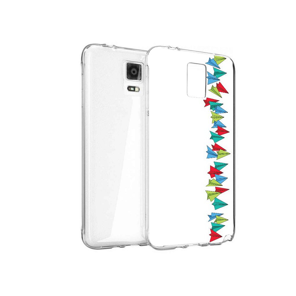 

Чехол MyPads Tocco для Samsung Galaxy Note 4 самолетики из листочков, Прозрачный, Tocco