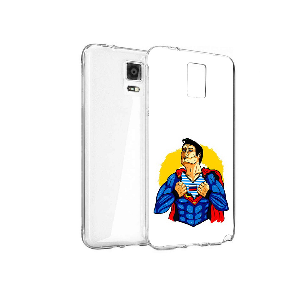 

Чехол MyPads Tocco для Samsung Galaxy Note 4 русский супермен, Прозрачный, Tocco