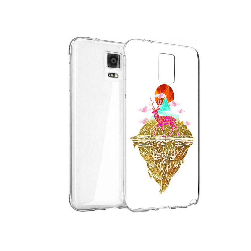 

Чехол MyPads Tocco для Samsung Galaxy Note 4 розовый олень абстракция, Прозрачный, Tocco