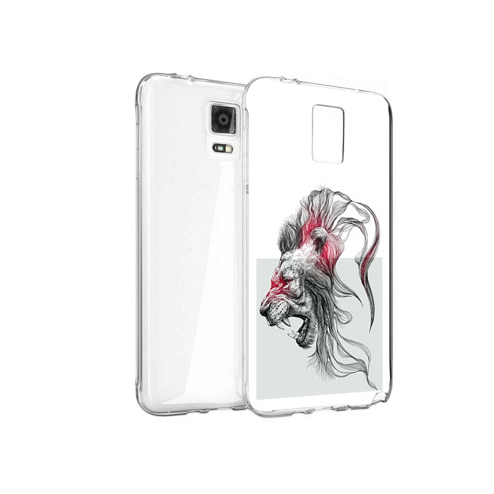 

Чехол MyPads Tocco для Samsung Galaxy Note 4 разъяренный лев, Прозрачный, Tocco