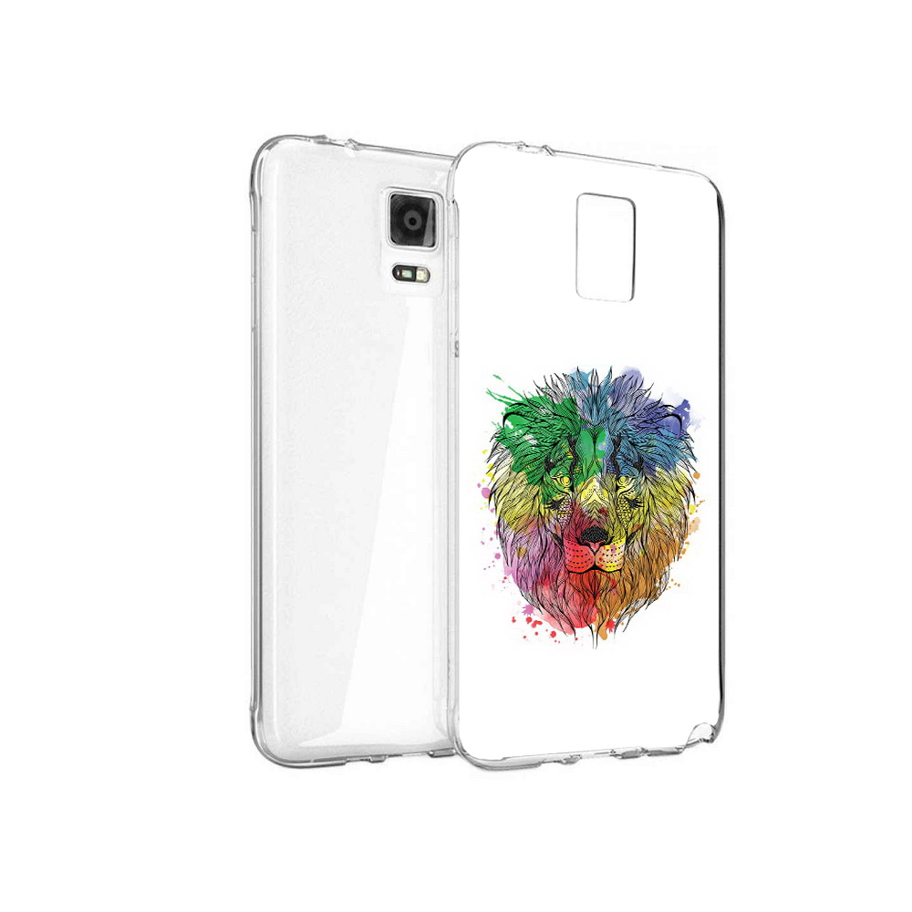 

Чехол MyPads Tocco для Samsung Galaxy Note 4 разноцветный гордый лев, Прозрачный, Tocco