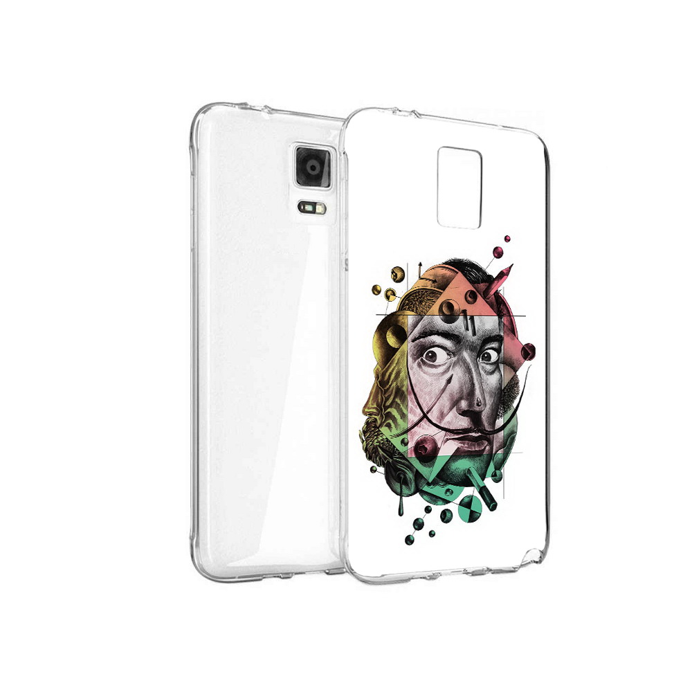 Чехол MyPads Tocco для Samsung Galaxy Note 4 разноцветное лицо абстракция