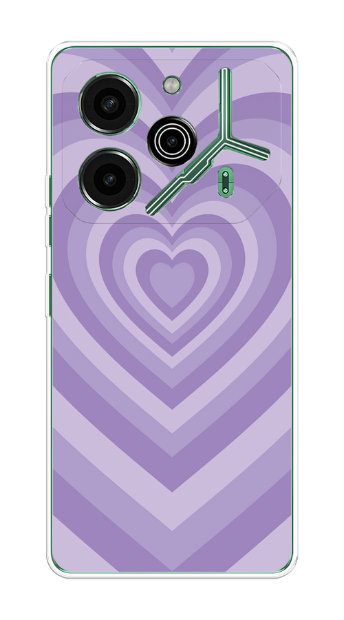 

Чехол на Tecno Pova 6 Pro 5G "Violet heart latte", Фиолетовый, 305250-1