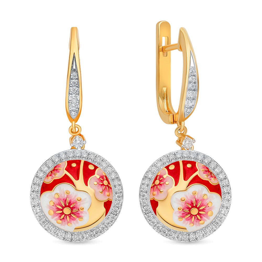 

Серьги из серебра 585Gold 702009700, фианит\фианит, 702009700