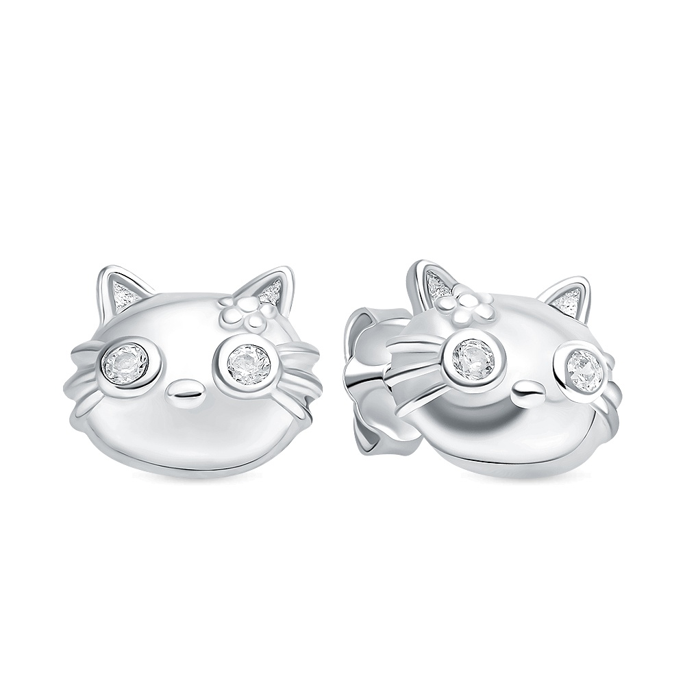 

Серьги из серебра 585Gold 902000754, фианит, 902000754