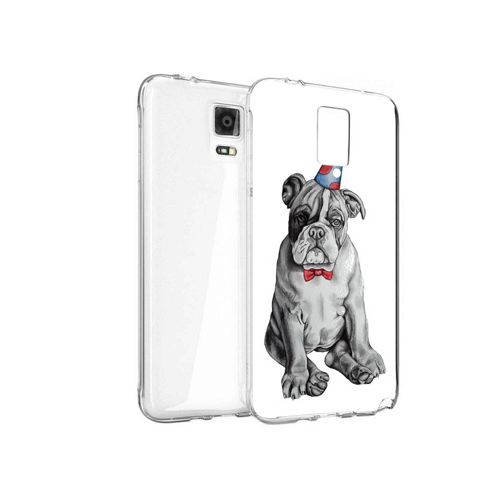 

Чехол MyPads Tocco для Samsung Galaxy Note 4 праздничный щенок, Прозрачный, Tocco
