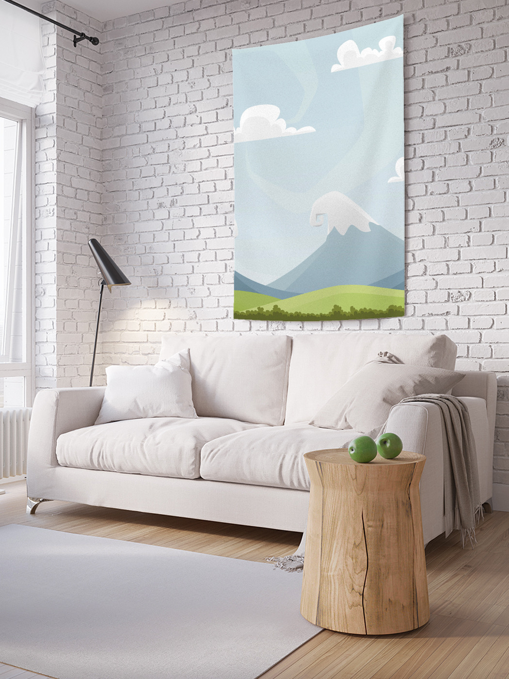 

Вертикальное фотопанно на стену JoyArty Закрученные горы 150x200 см, Закрученные горы