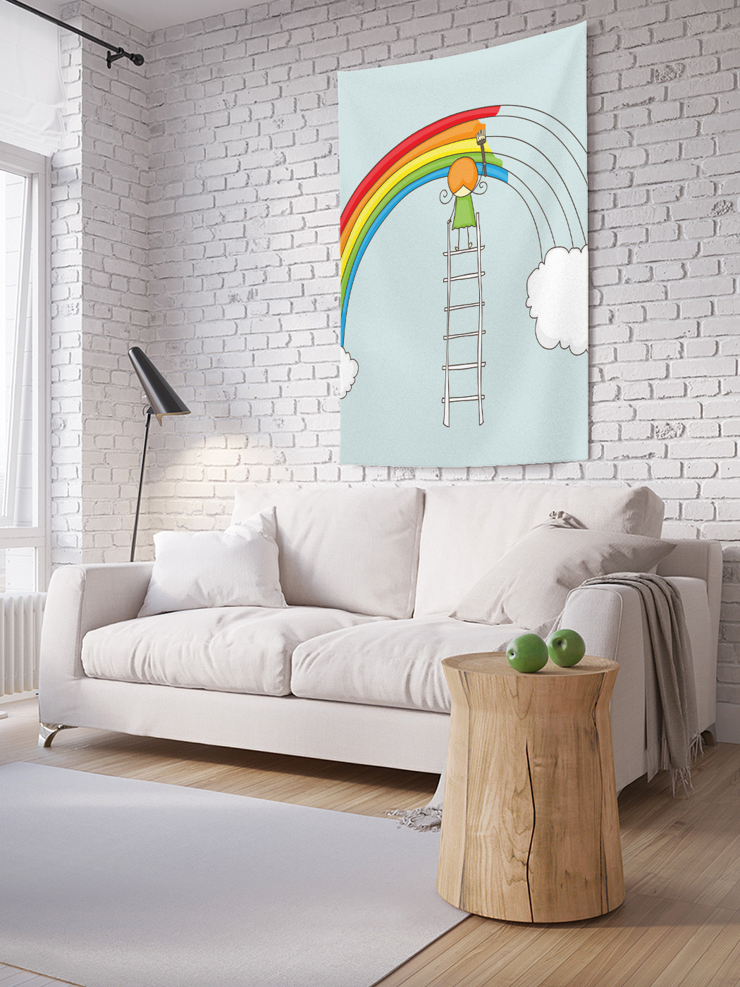 

Вертикальное фотопанно на стену JoyArty Раскрашивает радугу 150x200 см, Раскрашивает радугу