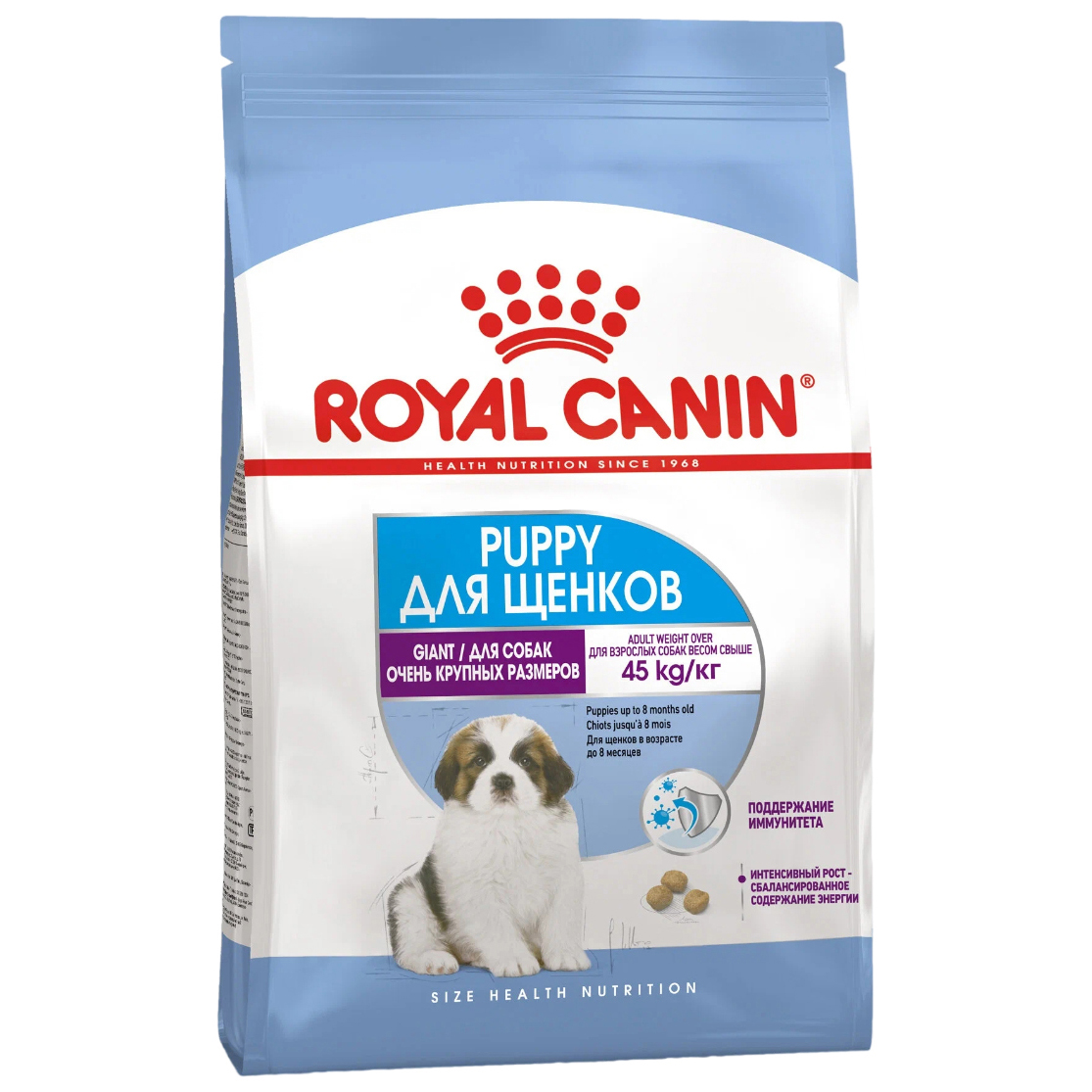 

Сухой корм для щенков ROYAL CANIN Puppy Giant, птица, 4кг, Puppy Giant