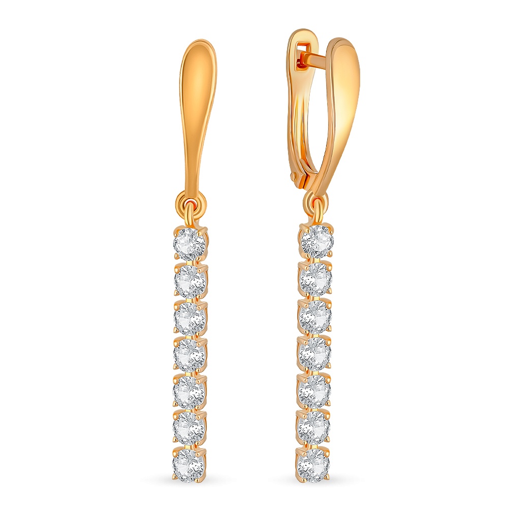 

Серьги из серебра 585Gold 702010452, фианит, 702010452