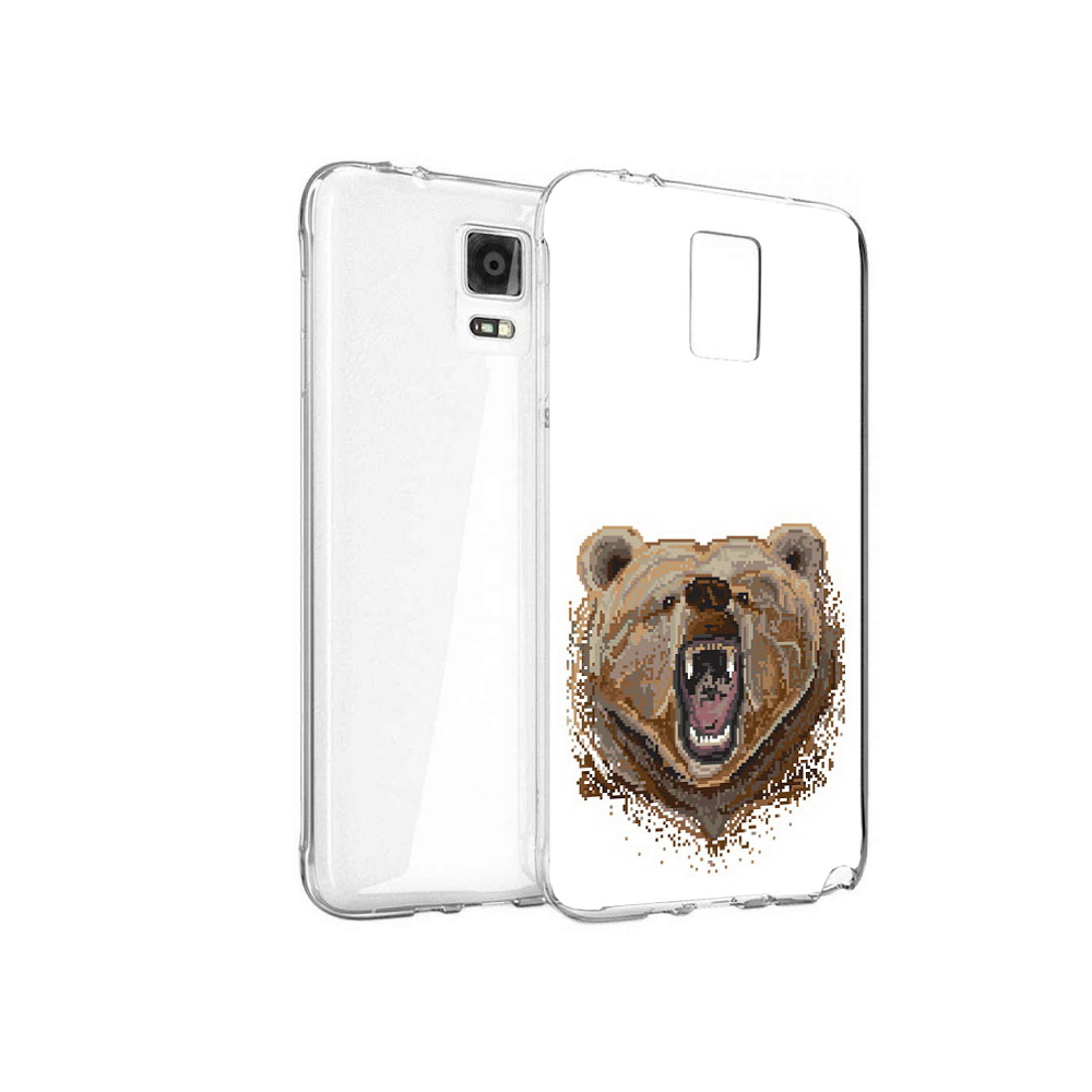 

Чехол MyPads Tocco для Samsung Galaxy Note 4 пиксельный медведь, Прозрачный, Tocco