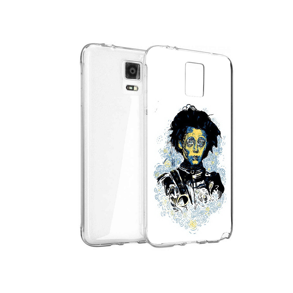 

Чехол MyPads Tocco для Samsung Galaxy Note 4 парень черно-белый абстракция, Прозрачный, Tocco