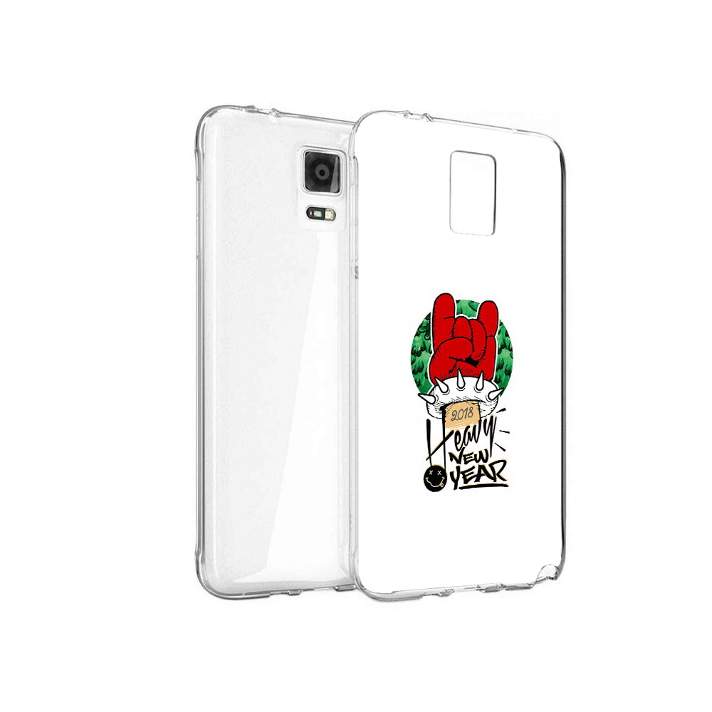 

Чехол MyPads Tocco для Samsung Galaxy Note 4 Гангстер новый год, Прозрачный, Tocco