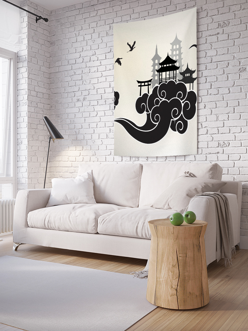 

Вертикальное фотопанно на стену JoyArty Аисты в небе 150x200 см, Аисты в небе