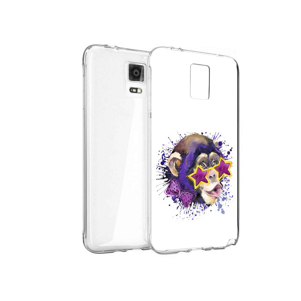 

Чехол MyPads Tocco для Samsung Galaxy Note 4 обезьяна в очках, Прозрачный, Tocco