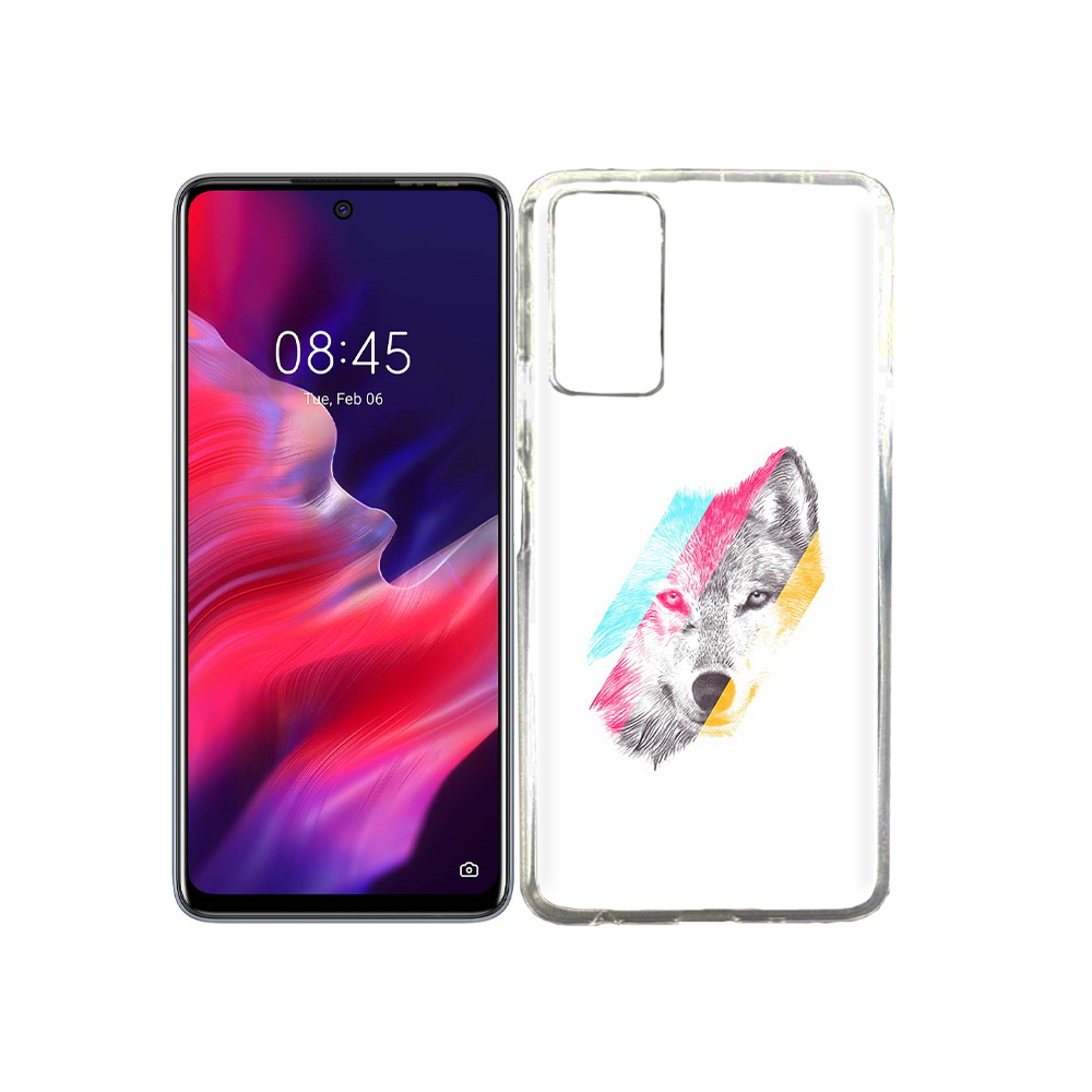 

Чехол MyPads Tocco для Tecno Pova 2 волк градиент, Прозрачный, Tocco