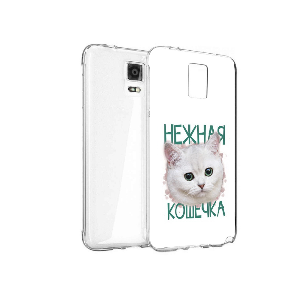 

Чехол MyPads Tocco для Samsung Galaxy Note 4 нежная кошечка, Прозрачный, Tocco