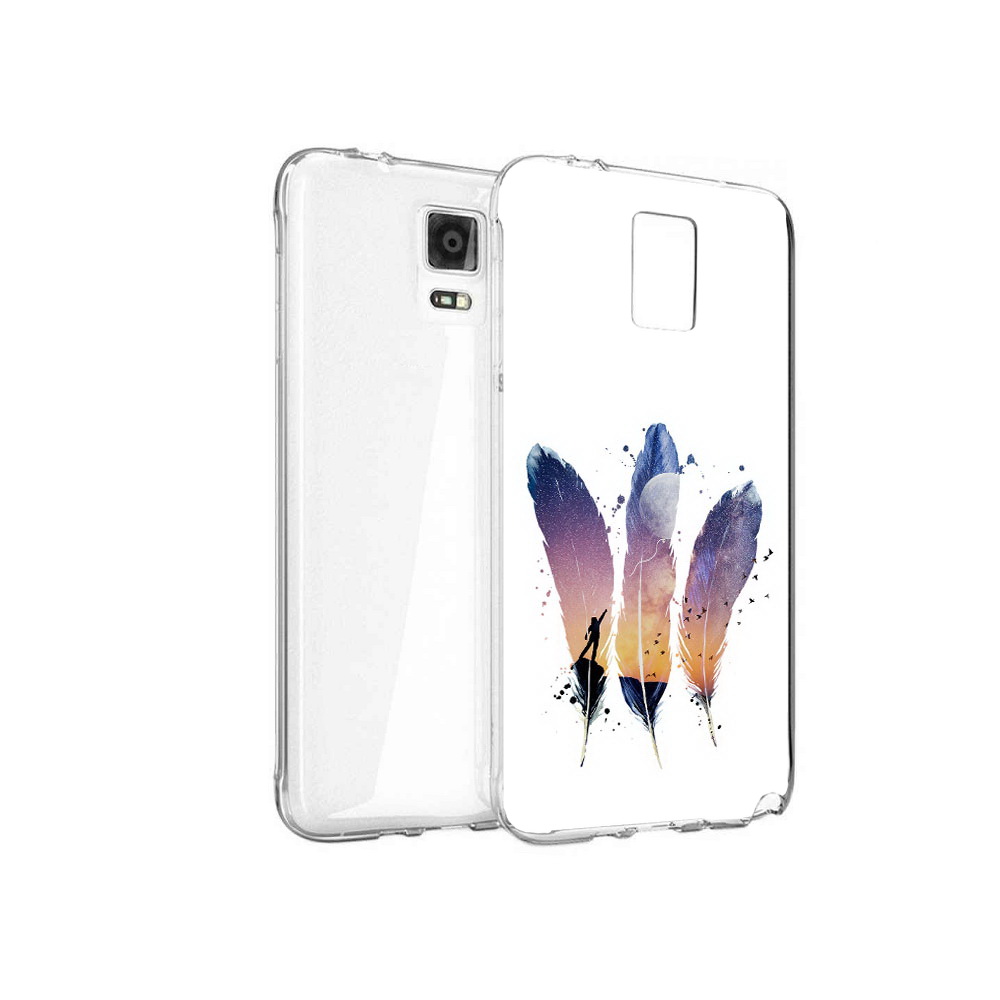 

Чехол MyPads Tocco для Samsung Galaxy Note 4 небесные перья, Прозрачный, Tocco