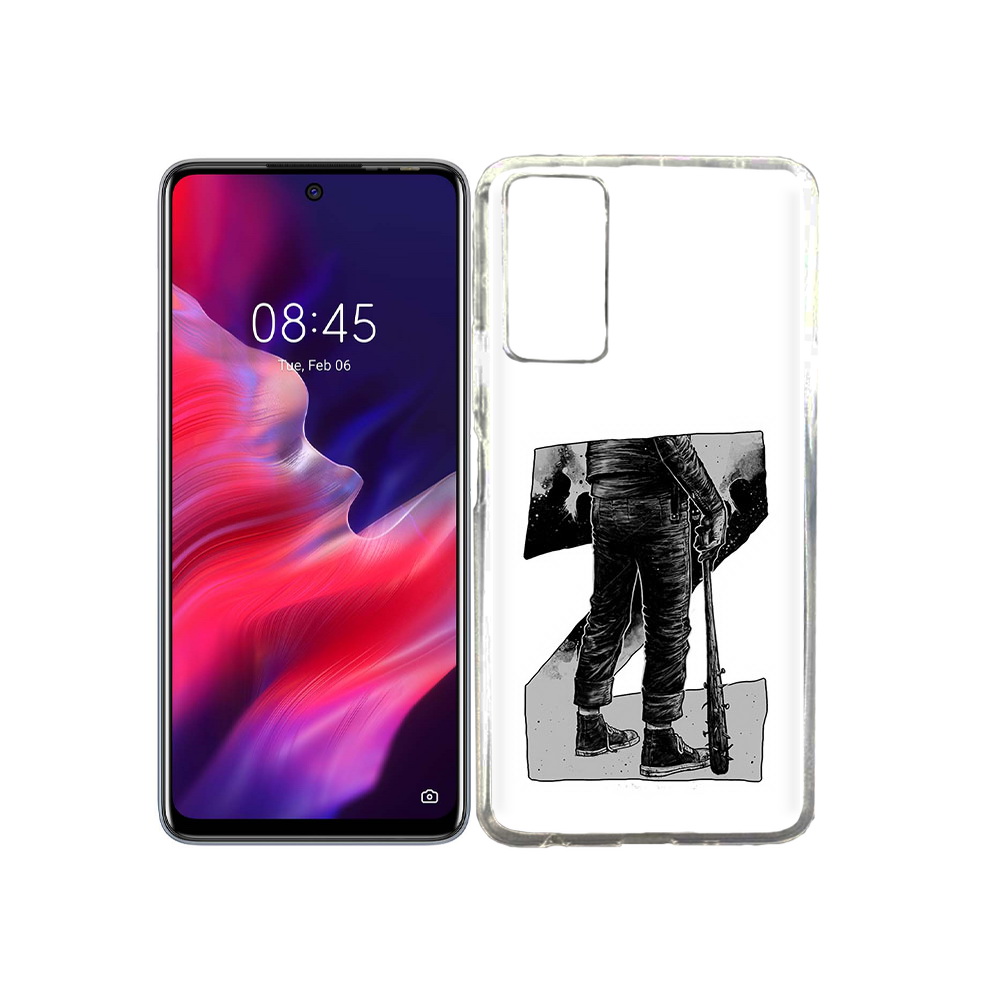 

Чехол MyPads Tocco для Tecno Pova 2 воин черно белый, Tocco